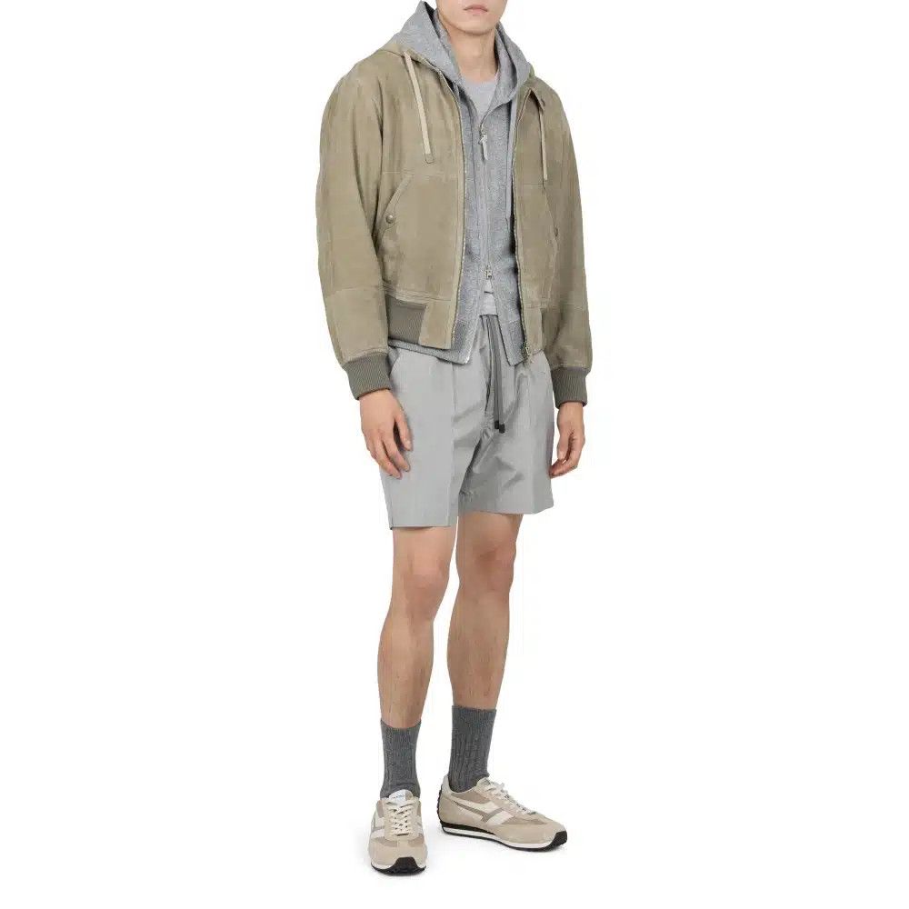 Tom Ford o1loc1c0526 LBH013 Suede Hooded Blouson Jacket in Beige Size US L / EU 52-54 / 3 - 2 Thumbnail