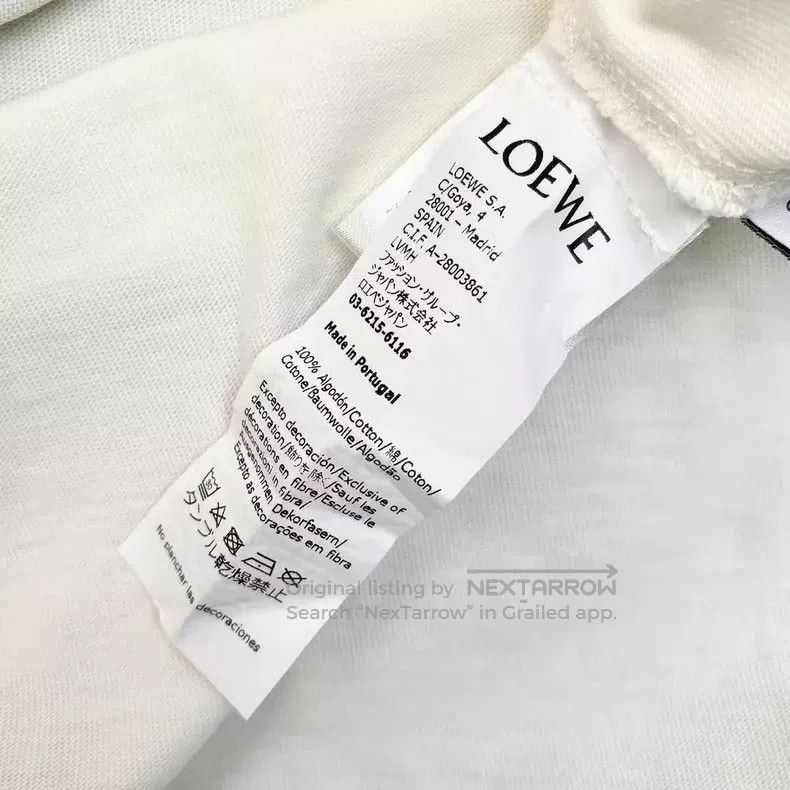 Loewe Loewe Cotton Letter Logo Embroidered Short Sleeve Size S / US 4 / IT 40 - 4 Thumbnail