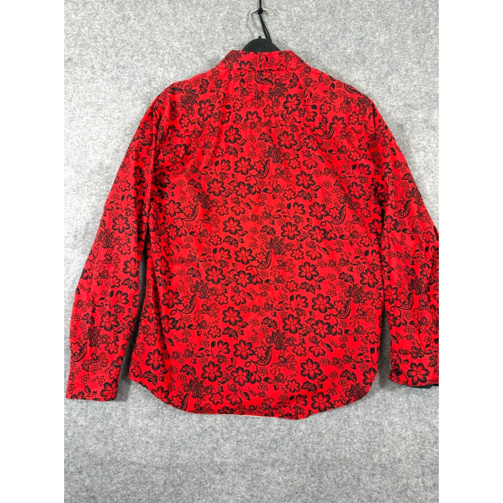 Vintage El General 1901 Western Shirt Mens 2XL Red Black Floral Button-Up Long Sleeve Size US XXL / EU 58 / 5 - 7 Thumbnail