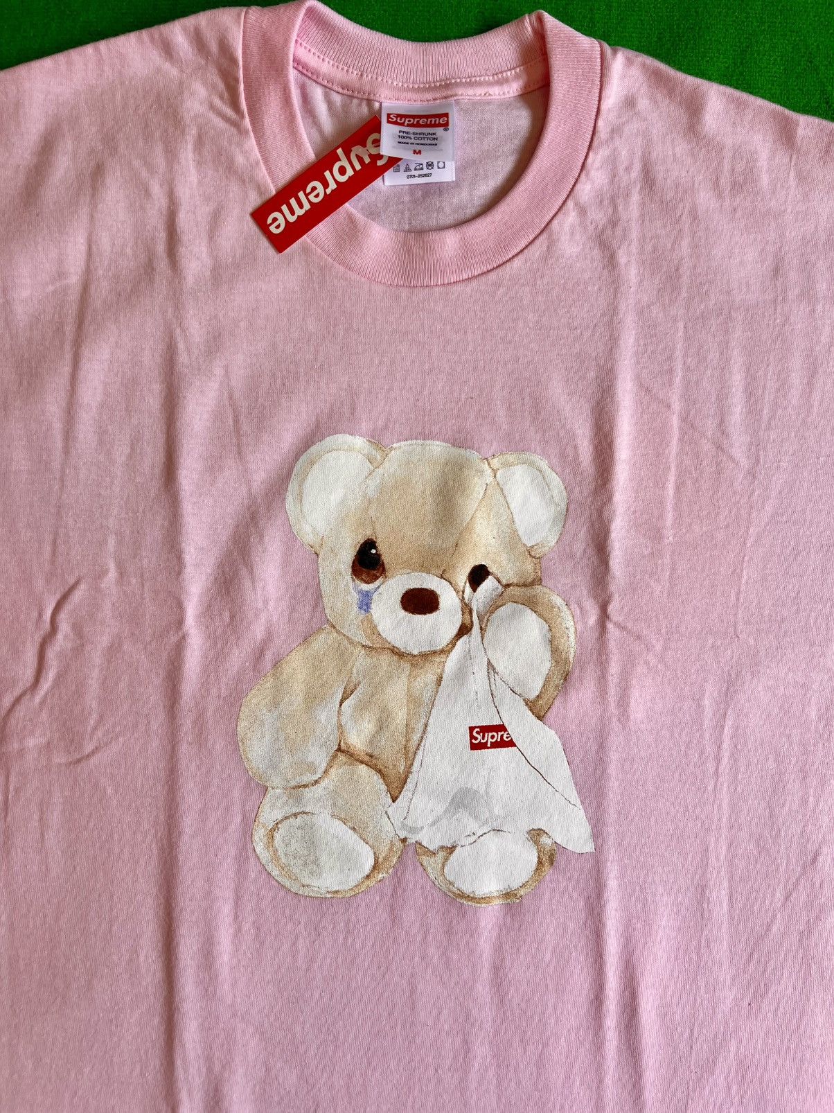 M Supreme Bear Tee 2025 light pink teddy cry tears peluche