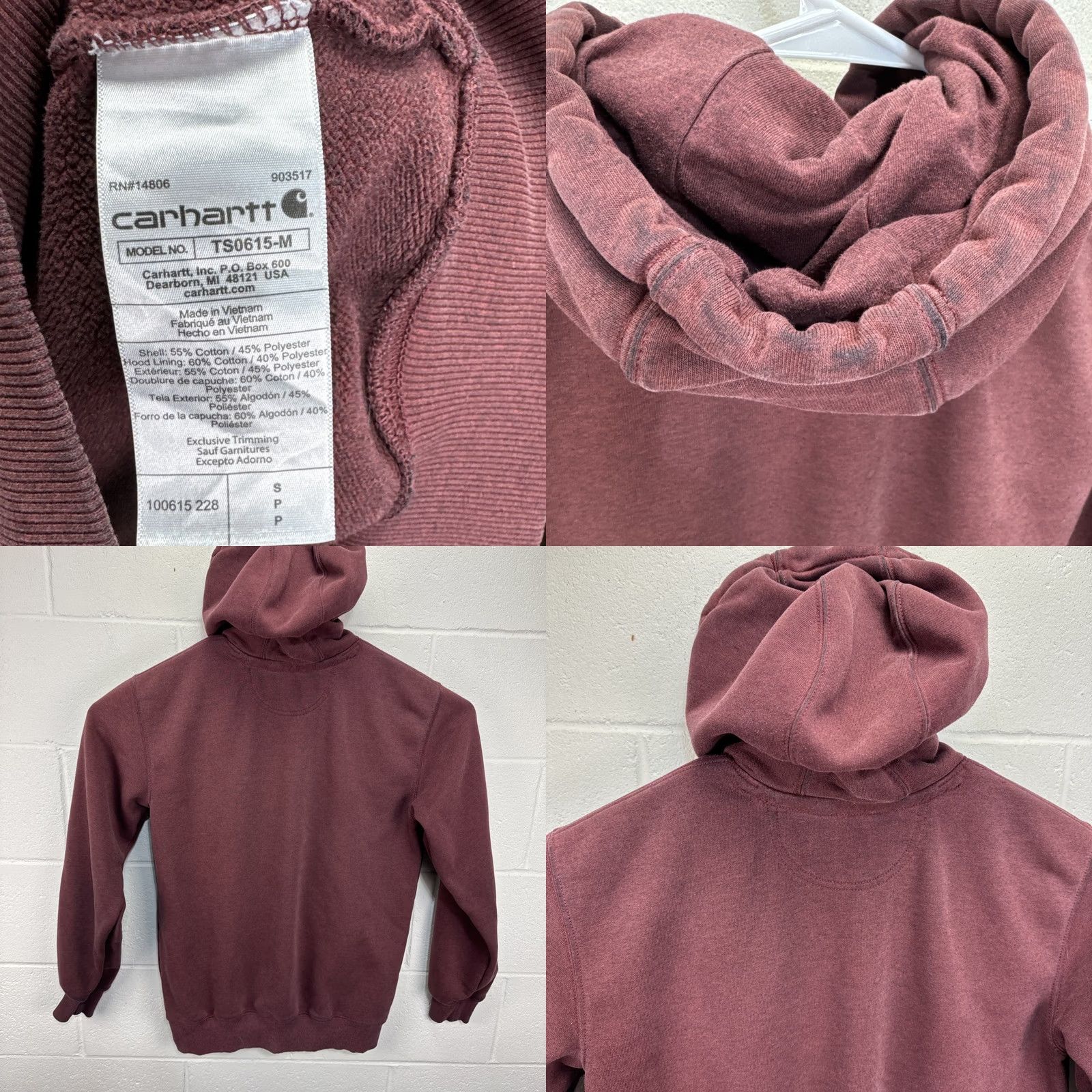 Carhartt Carhartt Hoodie Mens Small Red Rain Defender Paxton Heavyweight Workwear 100615 Size US S / EU 44-46 / 1 - 9 Thumbnail
