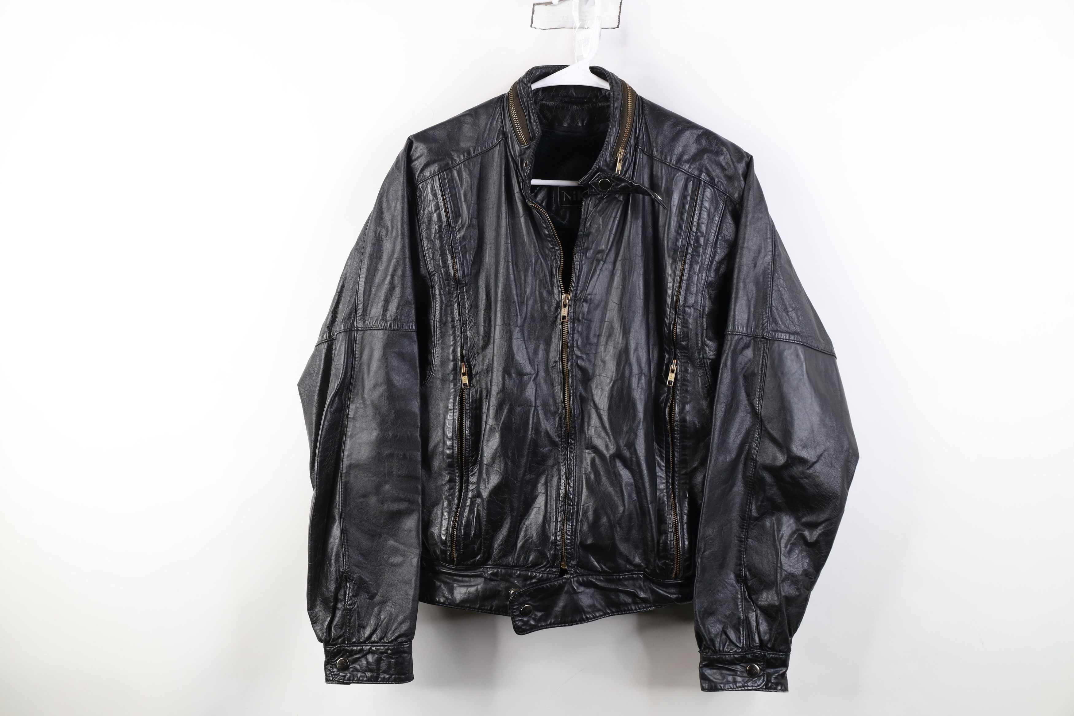 Vintage Vintage 70s 80s Streetwear Leather Cafe Racer Bomber Jacket Size US S / EU 44-46 / 1 - 1 Thumbnail