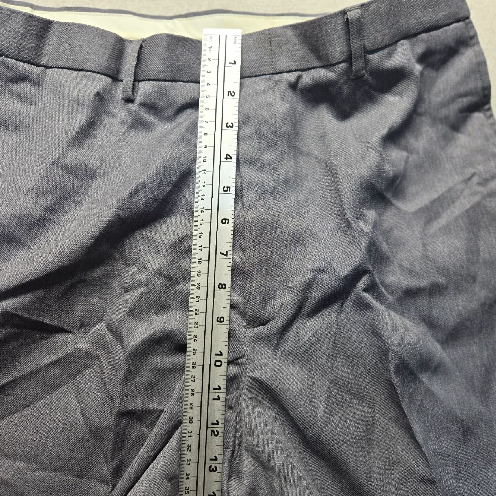 Vintage Puritan Dress Pants Gray 34 x 30 Men Adult Flat Front 100% Polyester Tapered Regular Inseam 30" Size US 34 / EU 50 - 5 Thumbnail