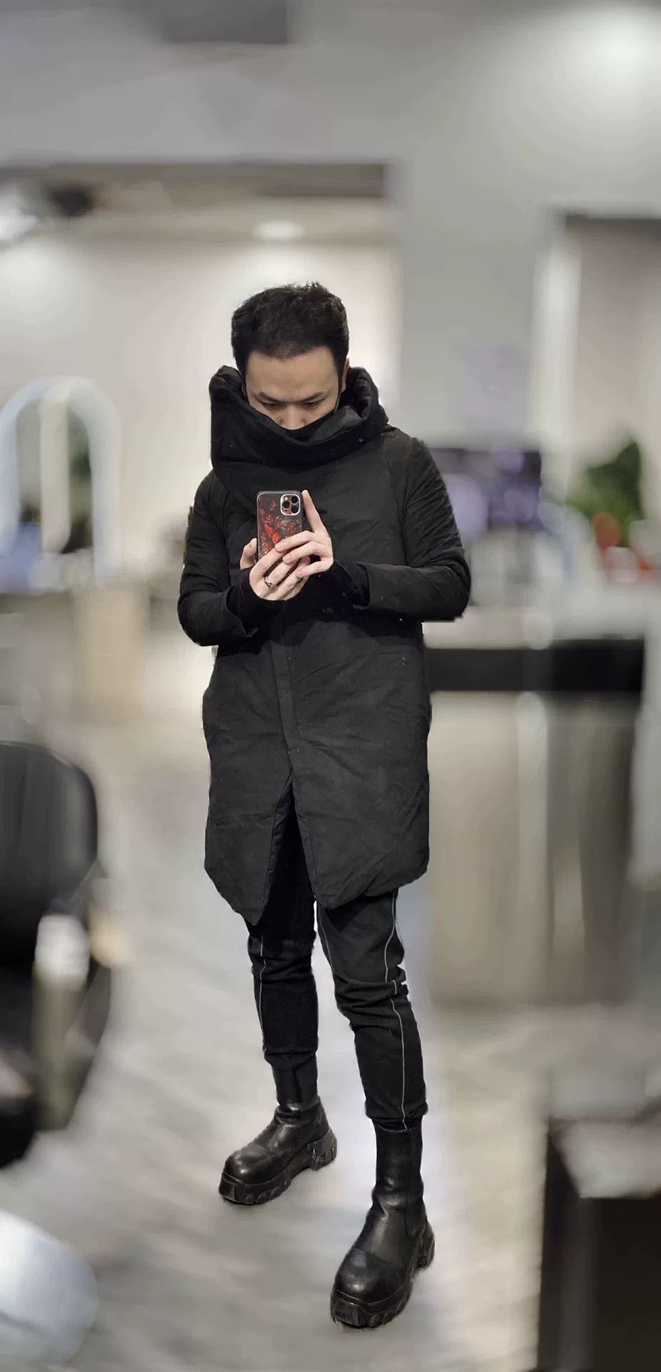Isaac Sellam Experience ISAAC SELLAM High Neck Sheepskin Down Coat Size US M / EU 48-50 / 2 - 6 Thumbnail