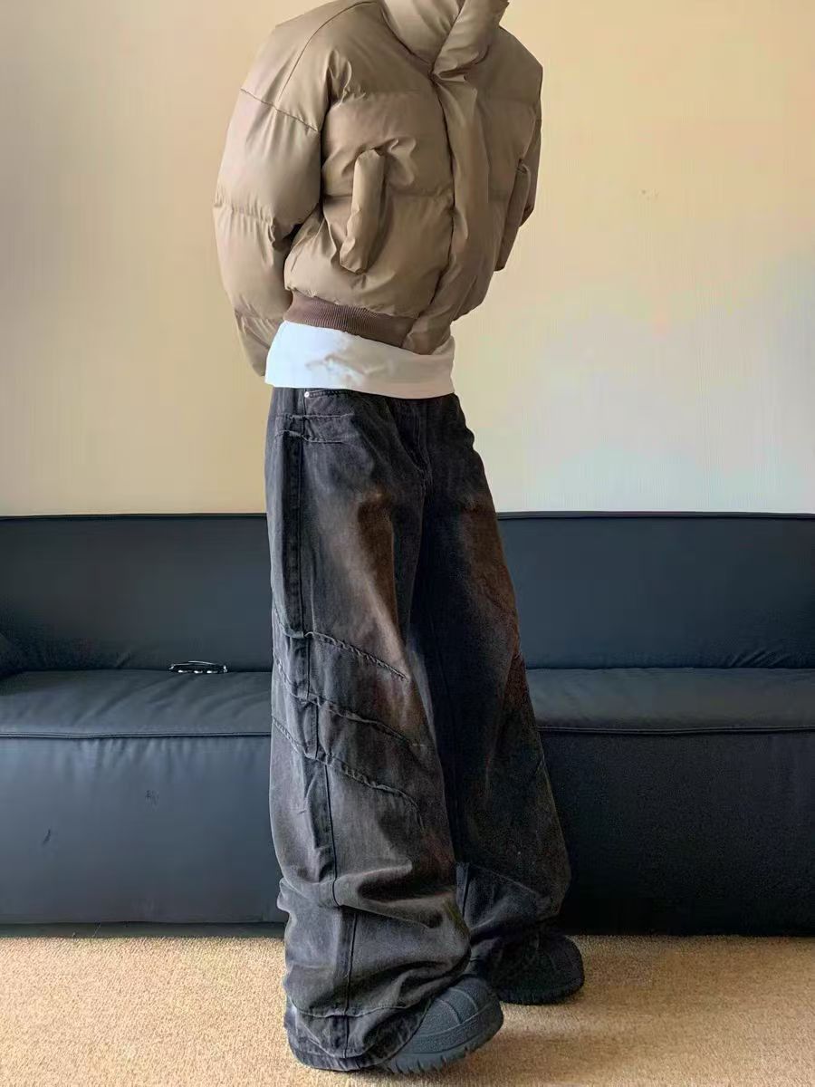 Japanese Brand × Jean Distressed Aged Washed High Street Straight Leg Jeans Size US 33 - 4 Thumbnail