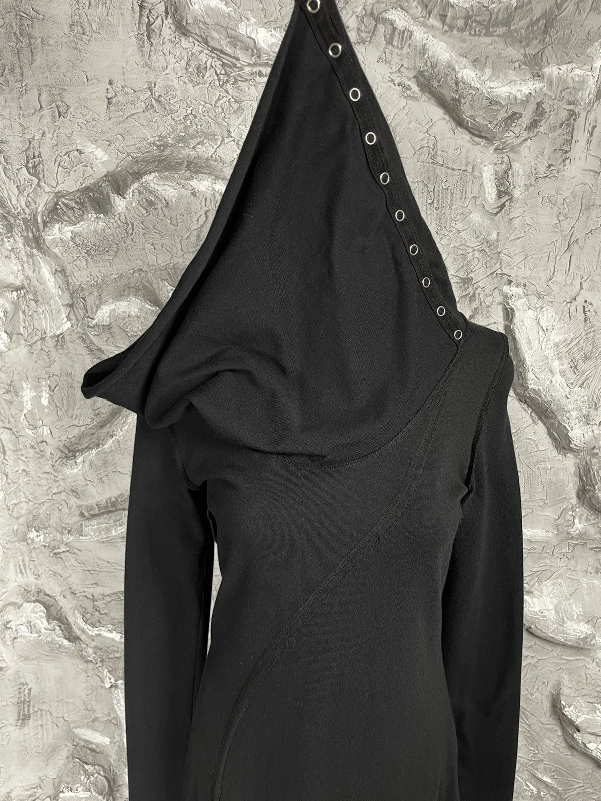 Designer × Japanese Brand Asymmetrical Cut Avant Garde Midi Dress Y2K Rick Owens Style Size S / US 4 / IT 40 - 5 Thumbnail