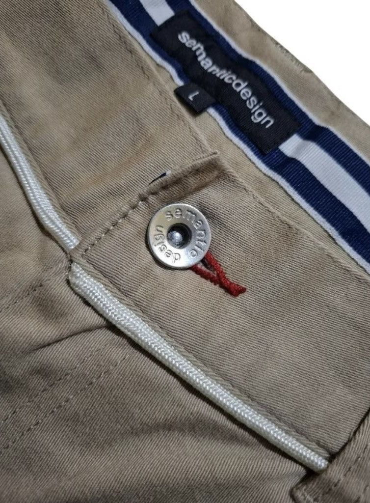 semanticdesign Semantic Design Khaki Chinos Pants Unique Zipper Pockets Size US 32 / EU 48 - 4 Thumbnail