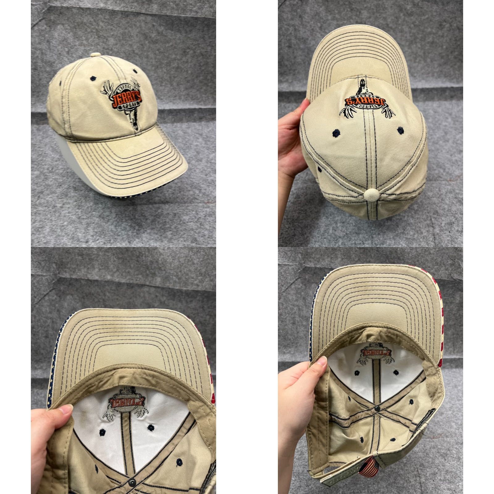 Vintage Outdoor Cap Hat Adult One Size Ivory Cotton Firearms Size ONE SIZE - 8 Thumbnail