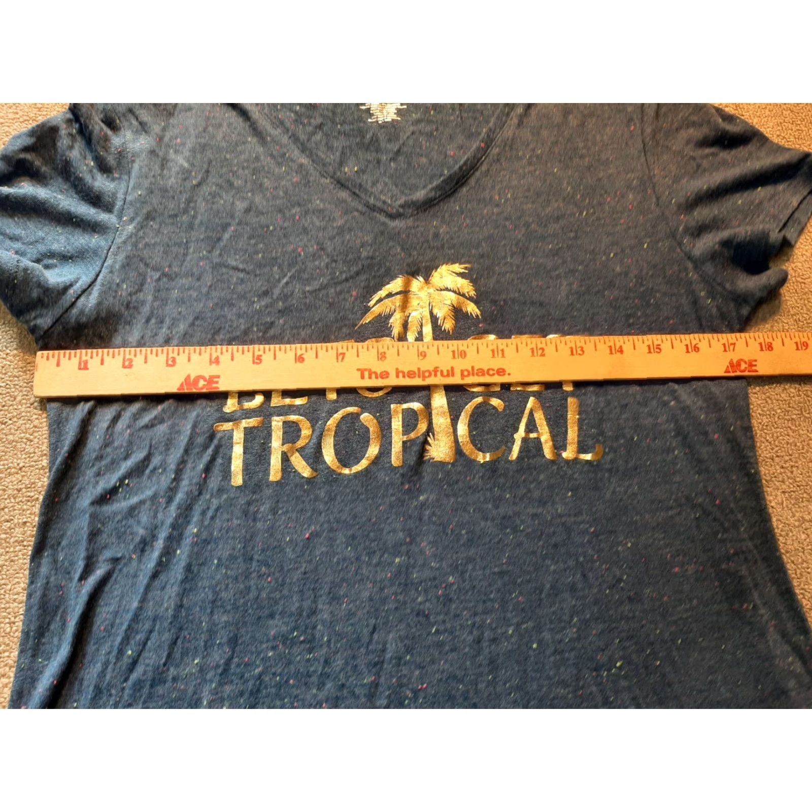 Vintage Reel Legends Womens Short Sleeve Shirt L Blue Top Lets get Tropical Shirt Mositure Wicking Quick Dry UV Protection Breathable Packable Sports Boating Size L / US 10 / IT 46 - 5 Thumbnail