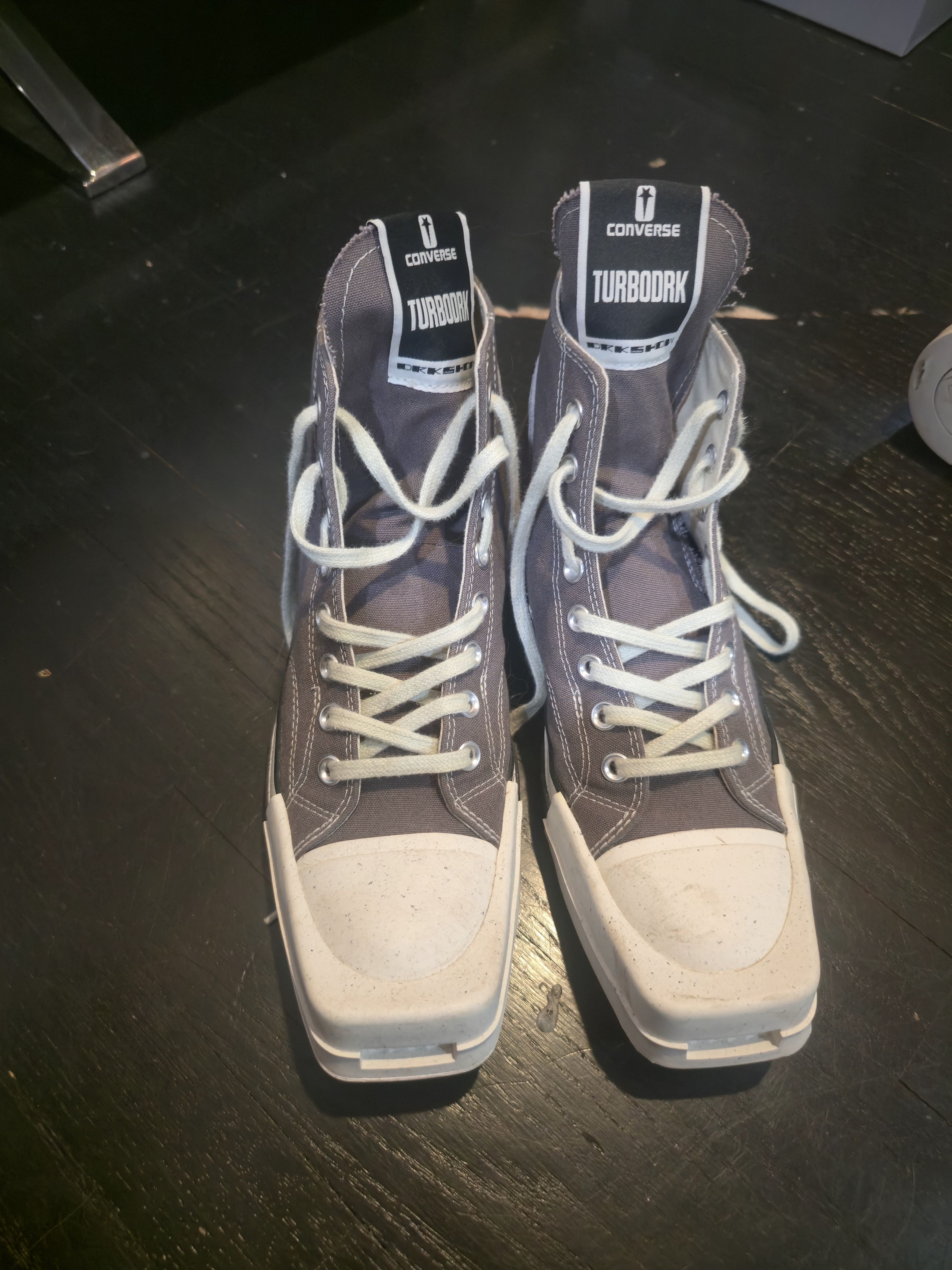 Converse × Rick Owens Drkshdw Rick Owens Converse TURBODRK Laceless Chuck 70 Size US 9.5 / EU 42-43 - 3 Thumbnail