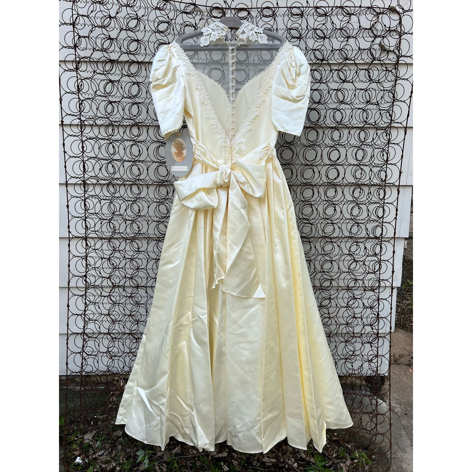 Jessica McClintock 80s Jessica McClintock Wedding Dress Cinderella Victorian Size M / US 6-8 / IT 42-44 - 11 Thumbnail