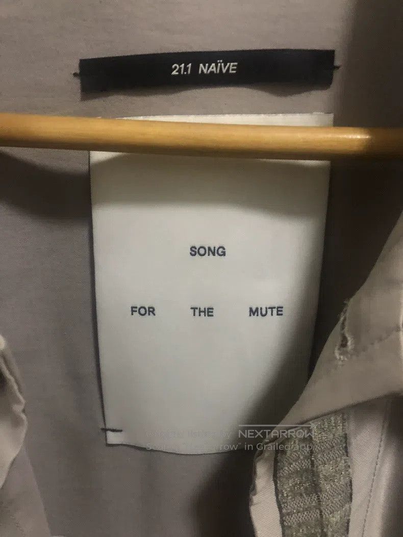 Song For The Mute SONG FOR THE MUTE Acetate gray ribbon jacket Size US M / EU 48-50 / 2 - 4 Thumbnail