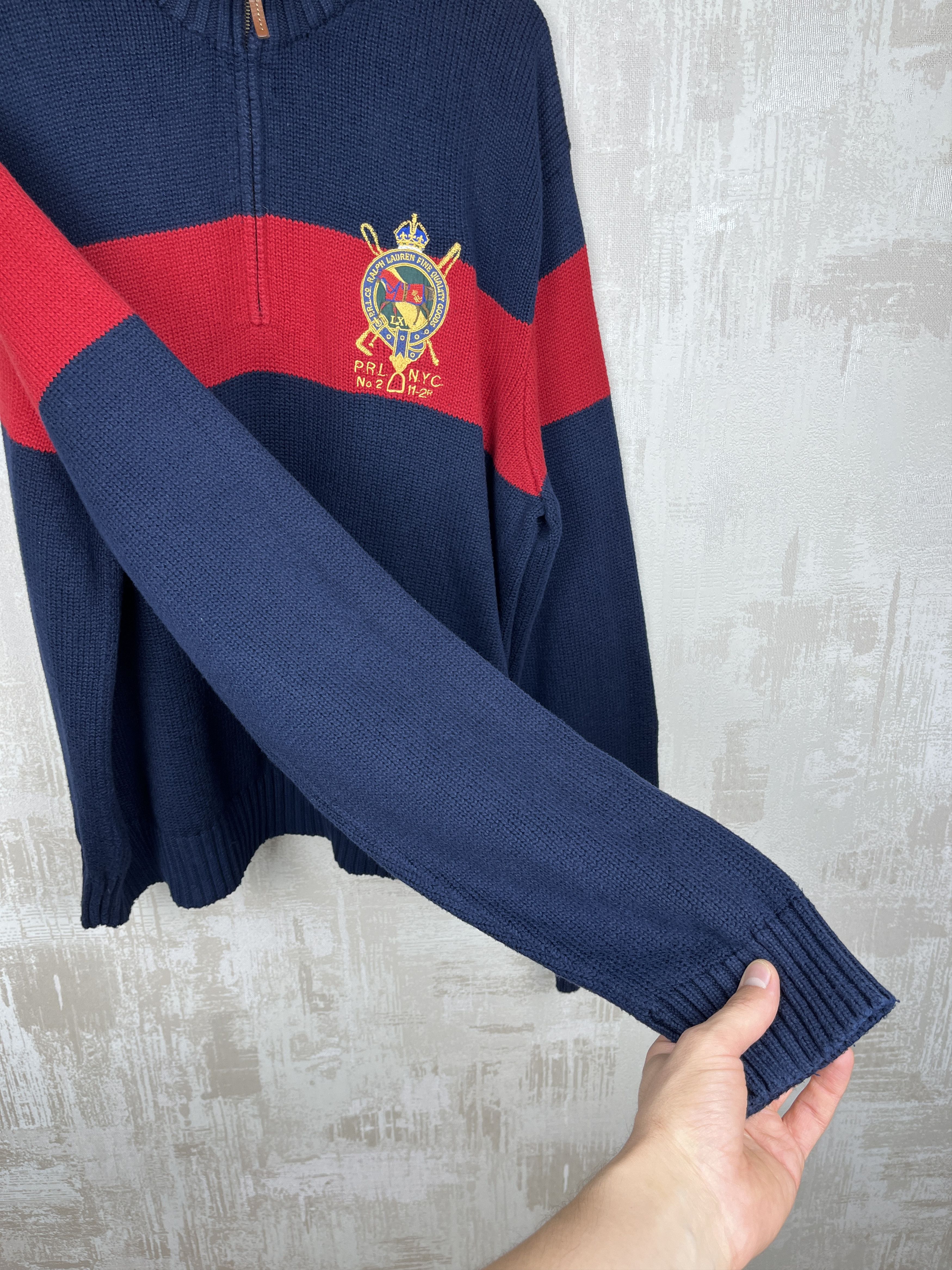 Polo Ralph Lauren Polo Ralph Lauren PRL Club N.Y.C. 1/4 Zip Pullover Sweater Size US XXL / EU 58 / 5 - 15 Thumbnail