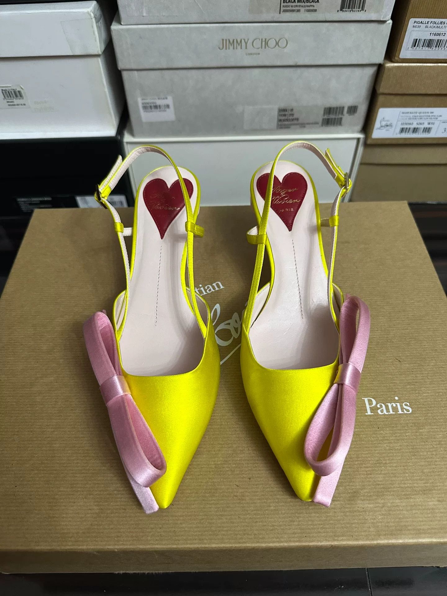 Roger Vivier Roger Vivier Yellow Bow Sandals Size US 6.5 / IT 36.5 - 1 Thumbnail