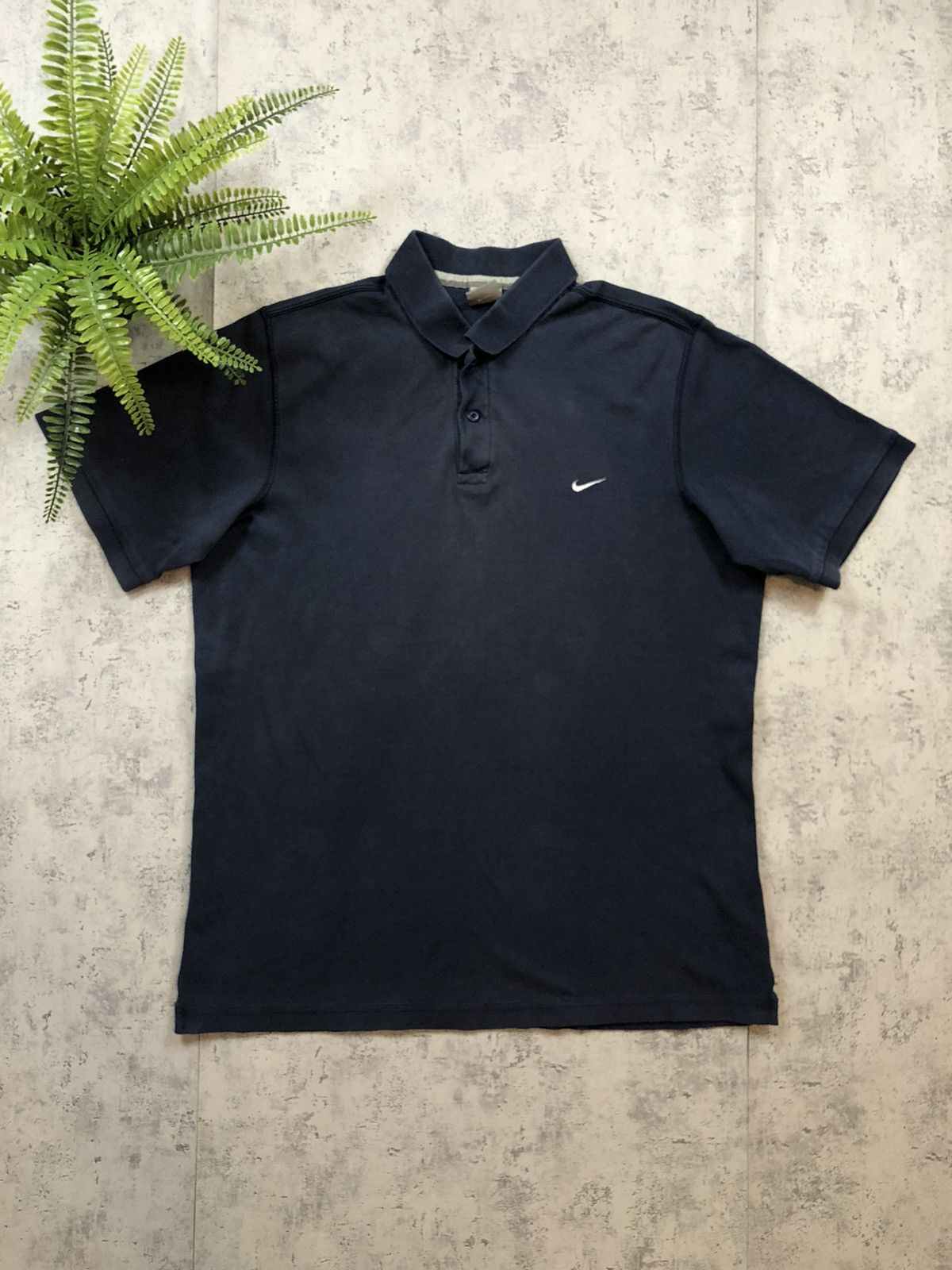 Nike × Vintage 90’s NIKE RETRO SUNFADED SWOOSH LOGO Y2K BASIC POLO TEE Size US XL / EU 56 / 4 - 1 Thumbnail