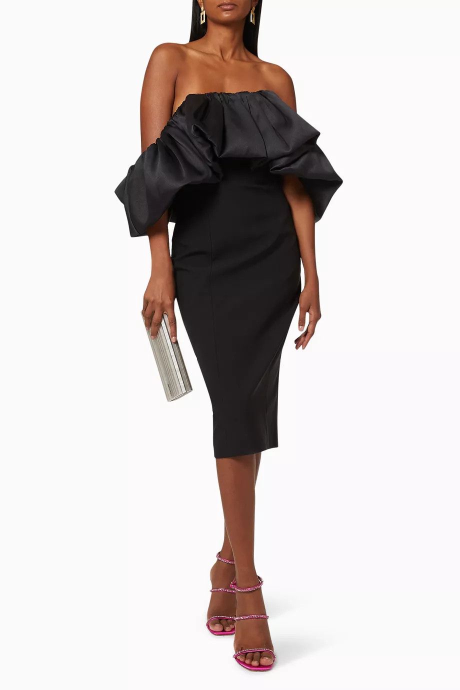 Givenchy o1y0925 Midi Dress in Black Size S / US 4 / IT 40 - 3 Thumbnail