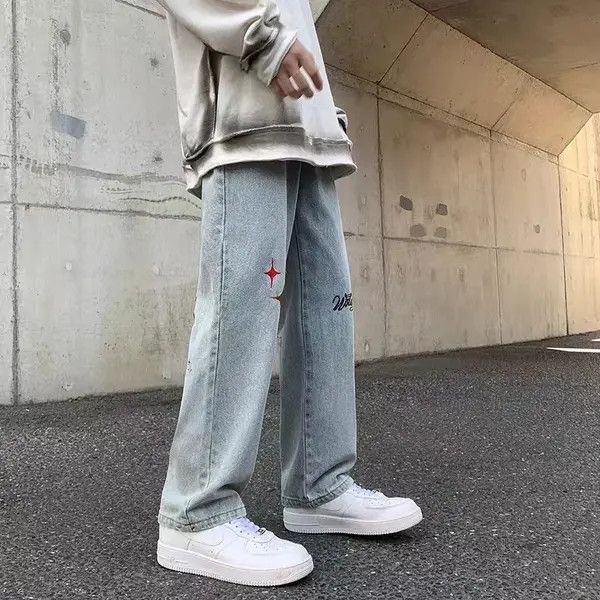 Japanese Brand VIBE Street hiphop washed heavy craft embroidered jeans Size US 32 / EU 48 - 6 Thumbnail
