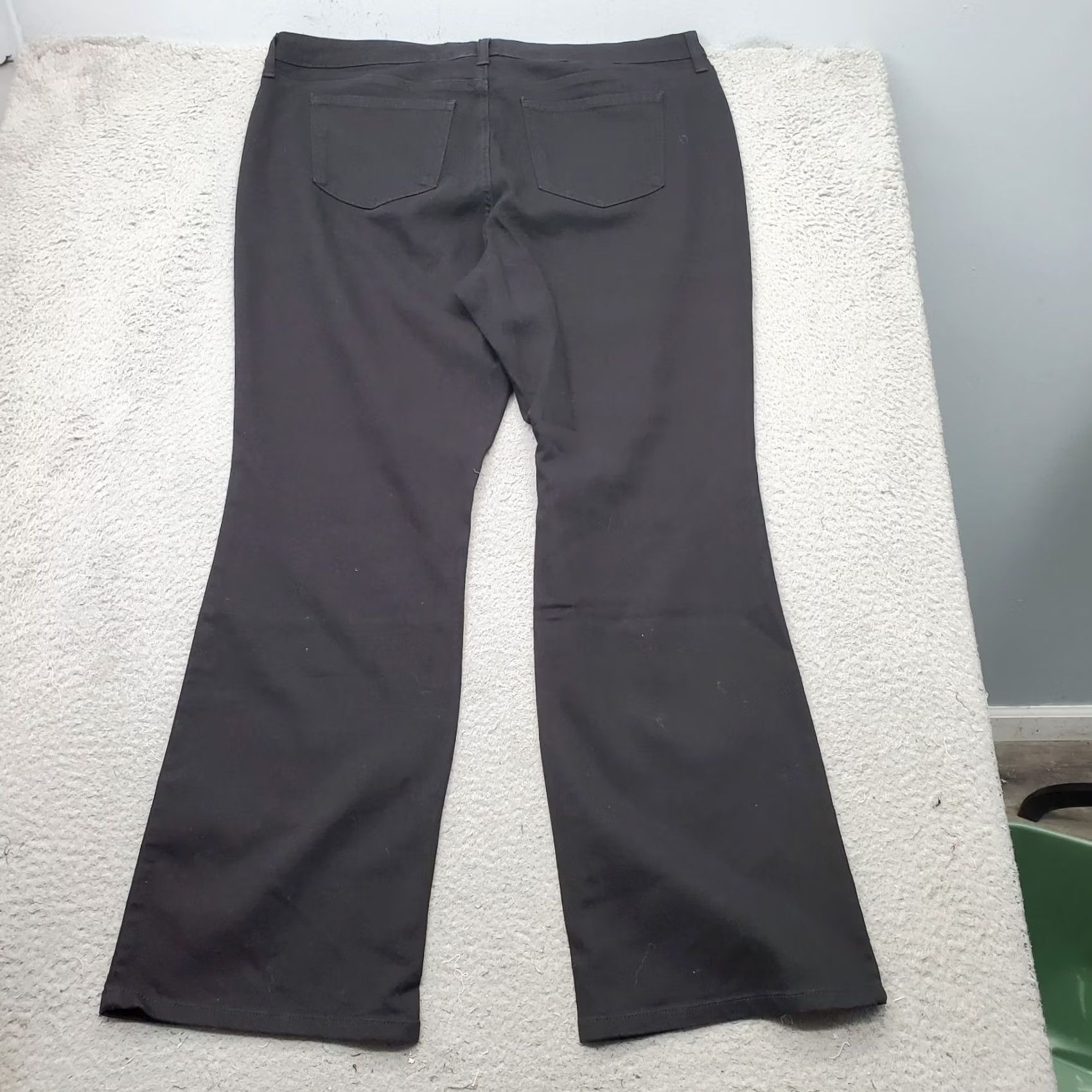 Vintage Style&co. Boot Leg Jeans Womens 20W Black Regular Fit Dark Wash 5-Pocket Design Jeans Size 42" / US 20 - 2 Thumbnail