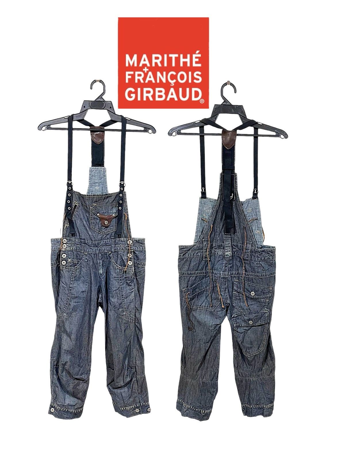 Marithe + Francois Girbaud × Vintage Very Rare🔥Marithe Francoise Girbaud Knee Quarter Jumpsuit Size 32" / US 10 / IT 46 - 1 Thumbnail