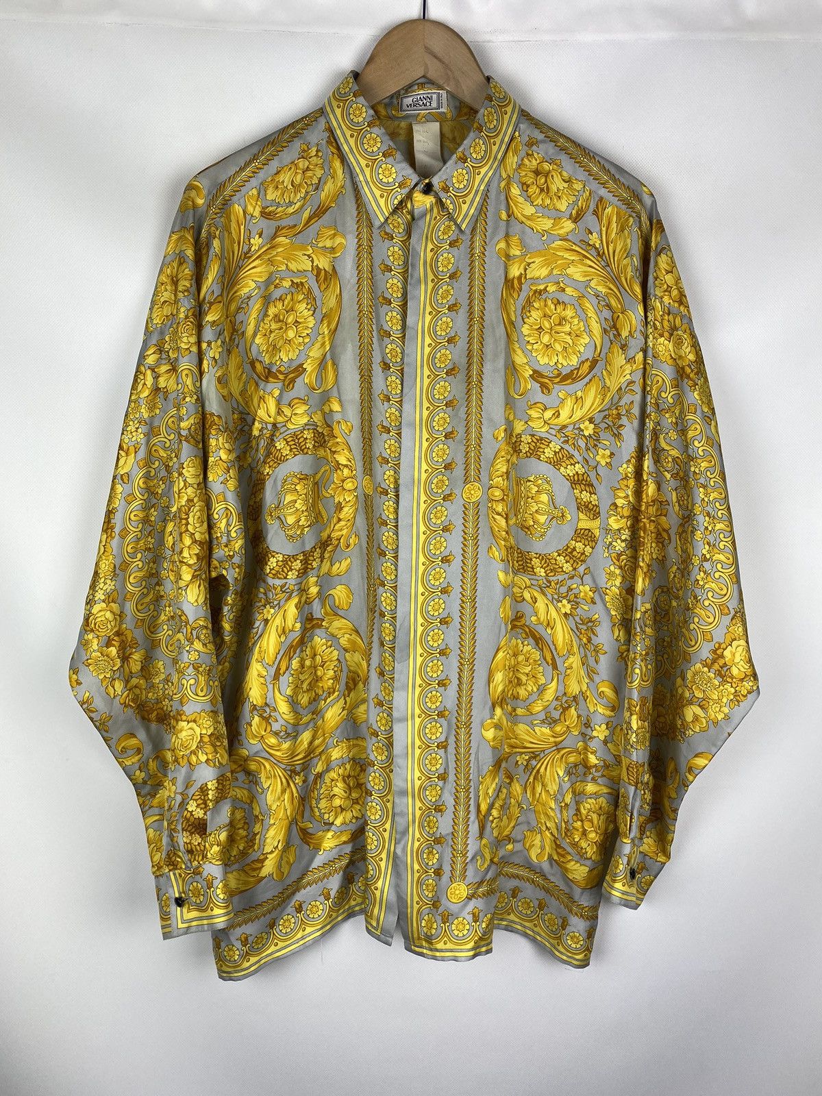 Versace Gianni Versace 90s Barocco pattern silk button up shirt Size US L / EU 52-54 / 3 - 1 Thumbnail