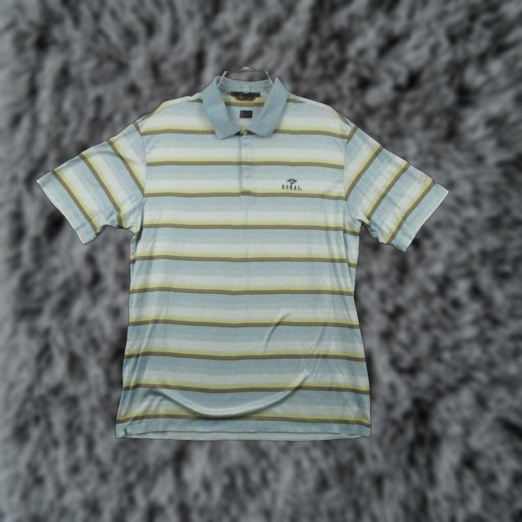 Nike Nike Tiger Woods Polo Shirt XL Men Blue Striped Dri-Fit Athletic Golf Polo Shirt Mens Size US XL / EU 56 / 4 - 1 Thumbnail