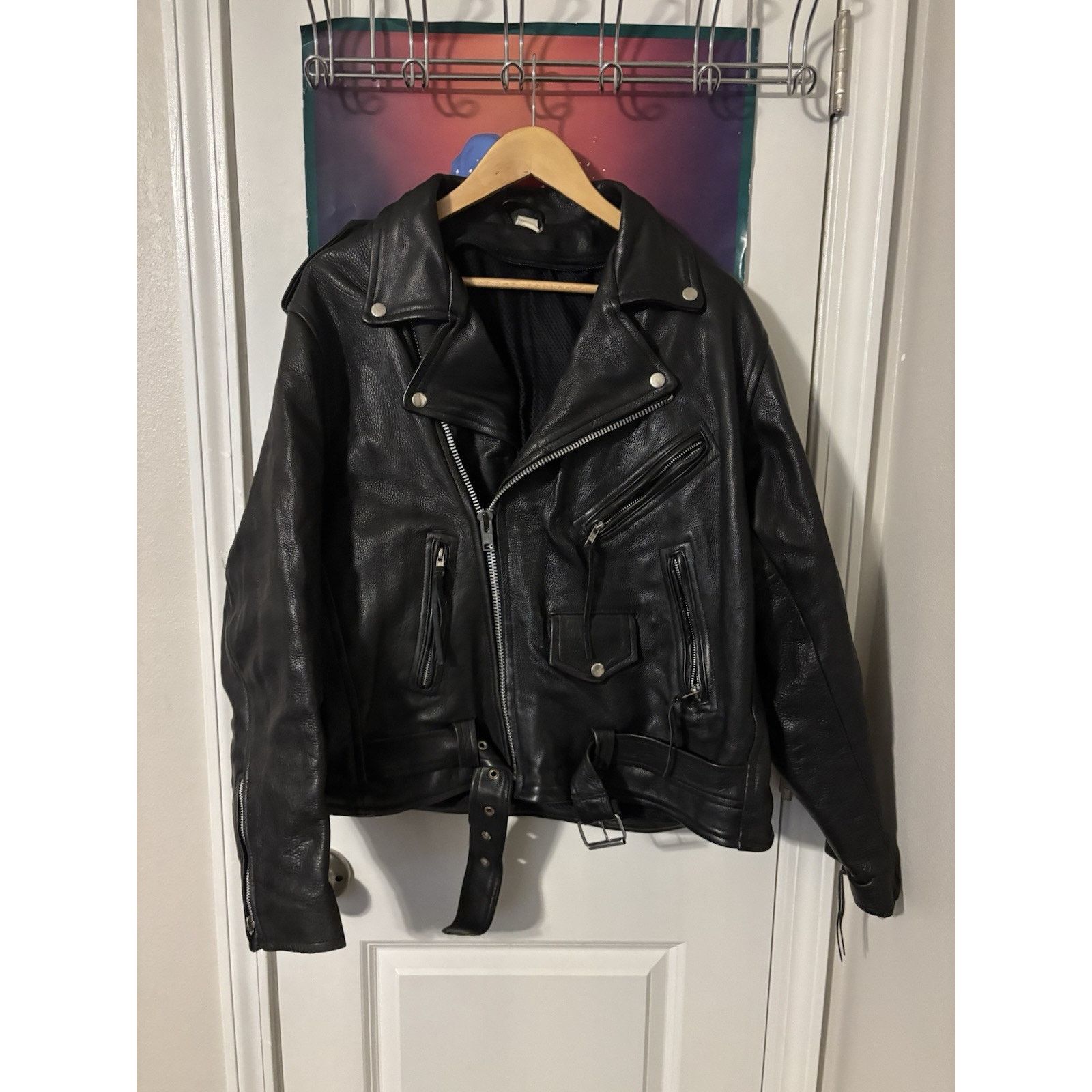 The Unbranded Brand Motorcycle jacket black n/a 80s heavy duty leather Size US M / EU 48-50 / 2 - 1 Thumbnail