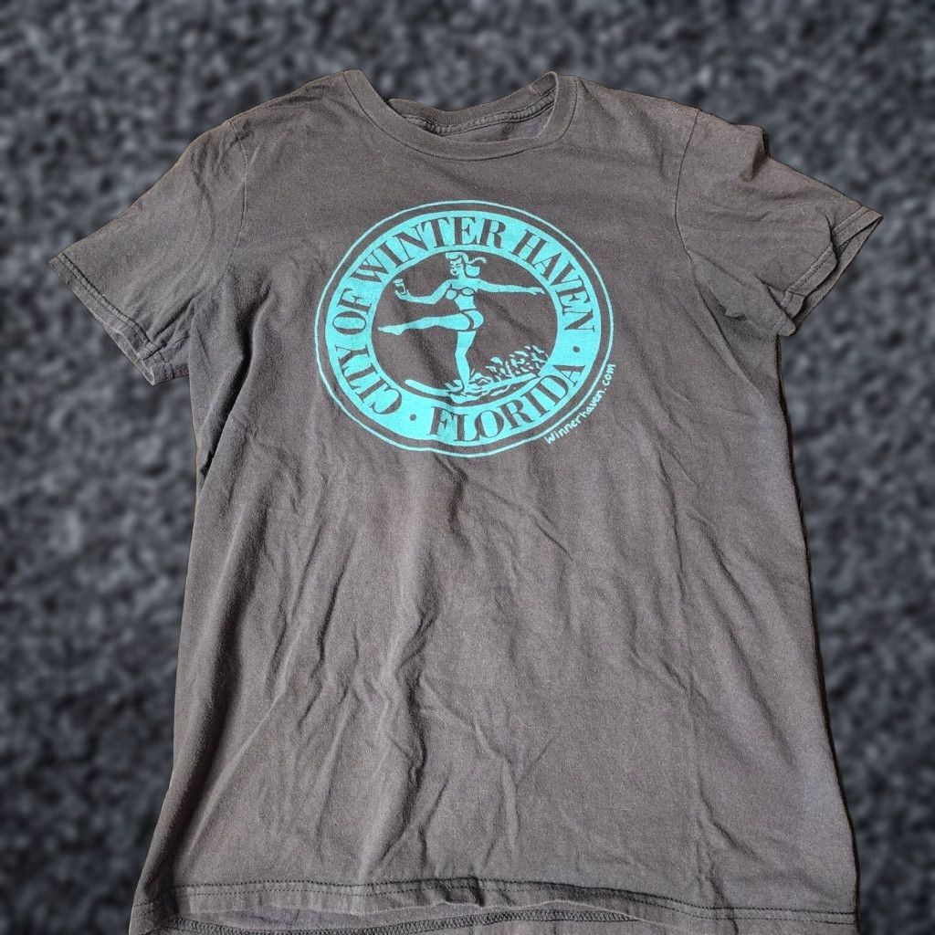 Vintage Womens Chain Of Lakes MAP Winter Haven Florida FL Gray T Shirt Size S / US 4 / IT 40 - 1 Thumbnail