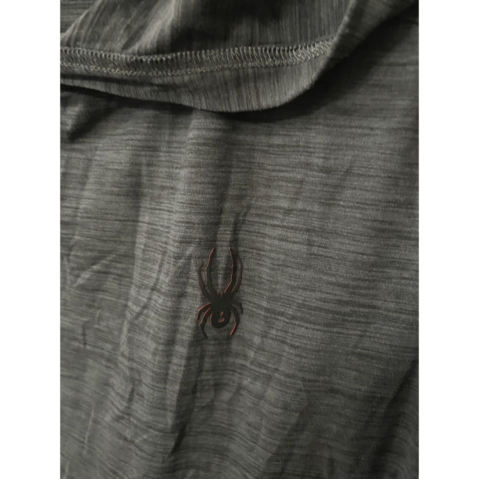 Spyder Spyder Mens Small Shirt Hooded ProWeb Heather Gray Lightweight Hooded Activewear Pullover Hooded Quick Dry Stretch Gray Regular Size S Mens Size US S / EU 44-46 / 1 - 2 Thumbnail