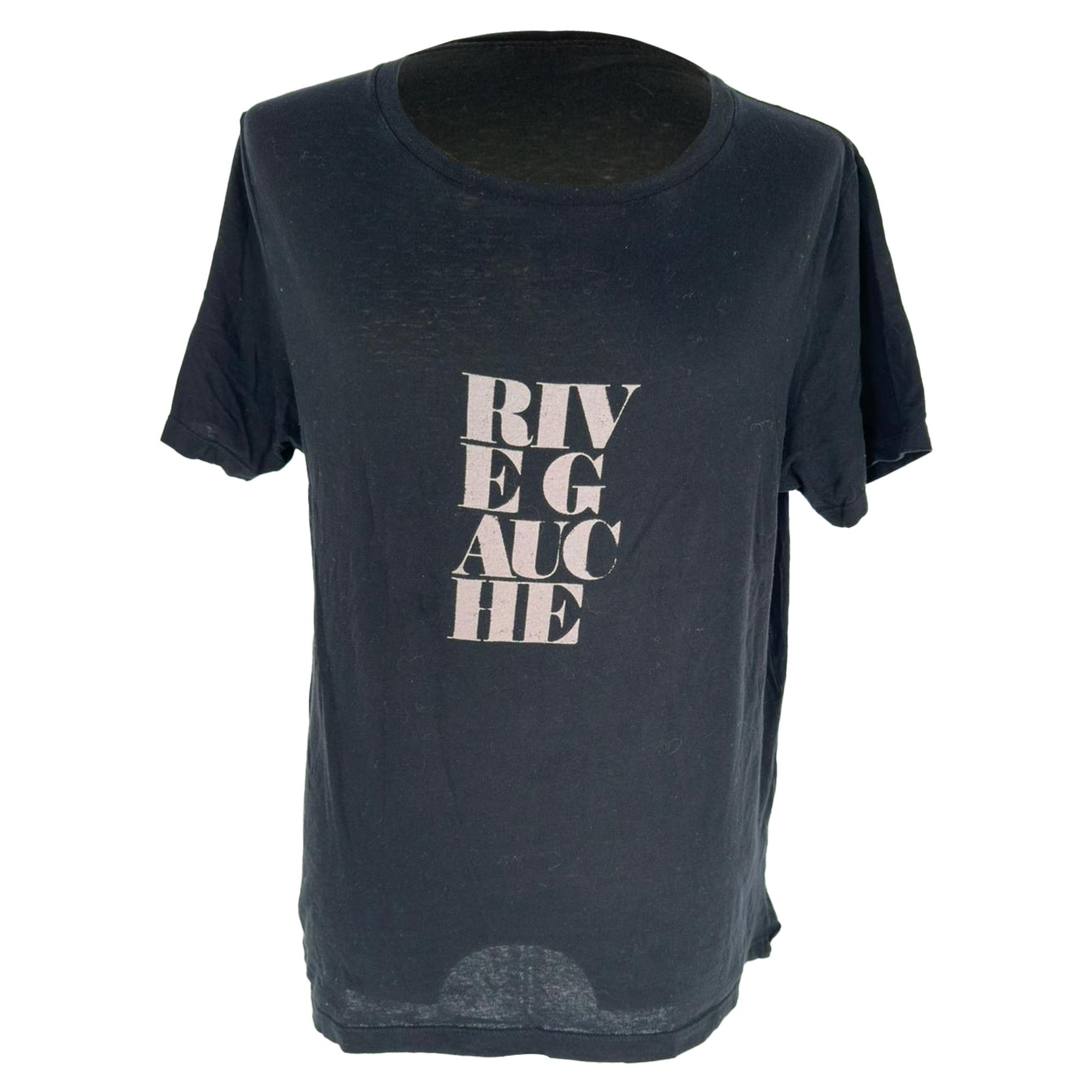 Saint Laurent Paris o1s1wg110625 460876 Rive Gauche T-Shirt in
