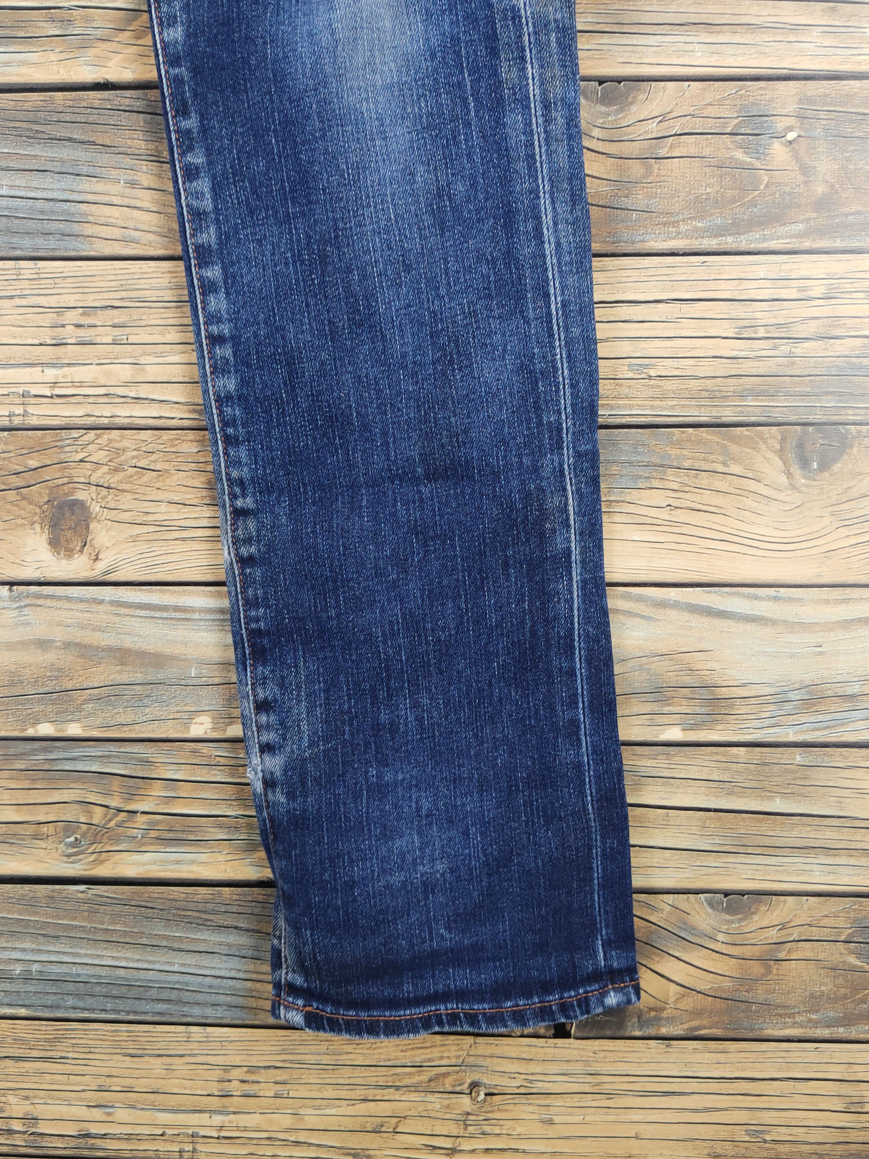 Japanese Brand Uniqlo Dark Blue Distressed Ripped denim Jeans #W1298 Size US 29 - 6 Thumbnail