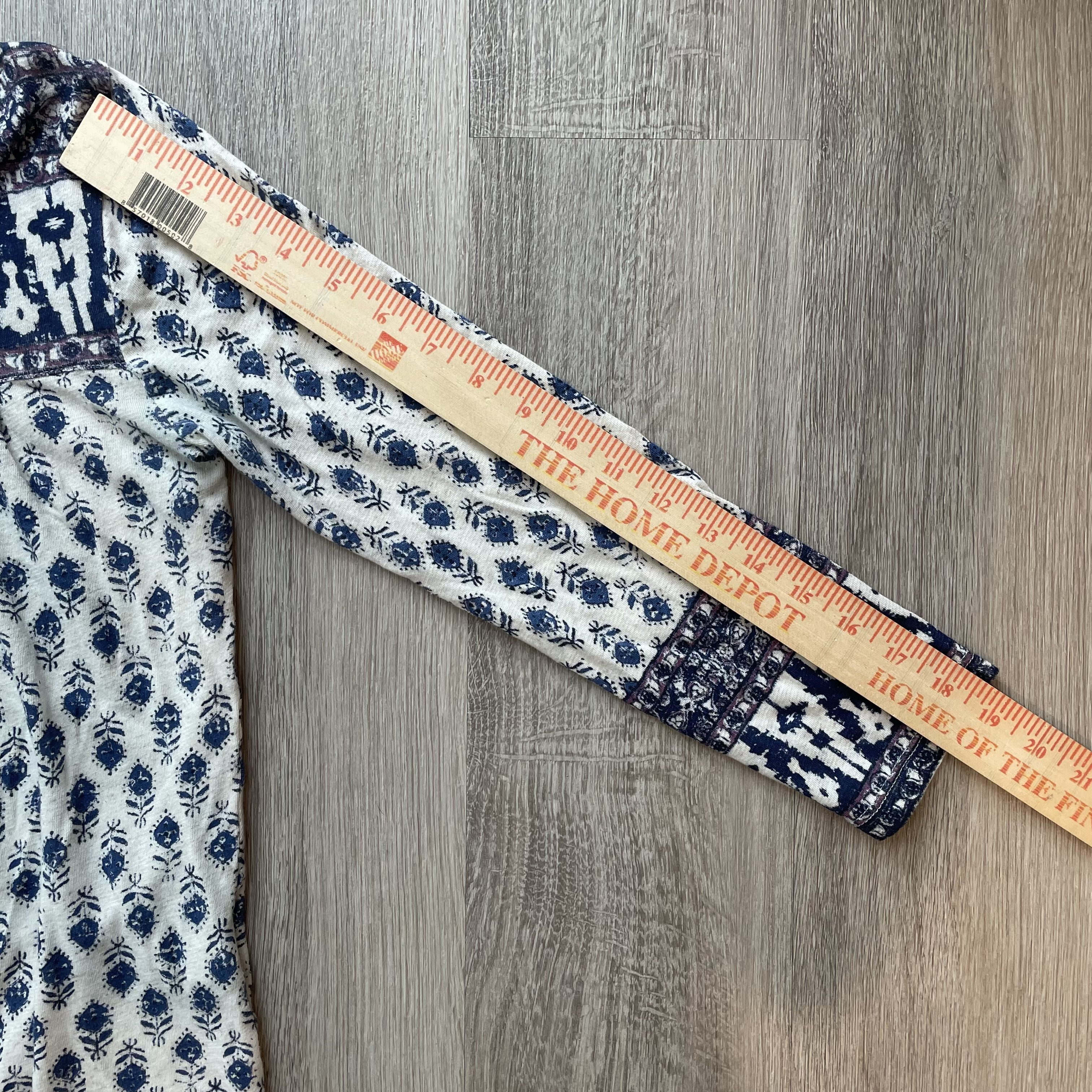 Lucky Brand Lucky Brand Printed Cotton Linen Button Front Blouse S Size S / US 4 / IT 40 - 10 Thumbnail