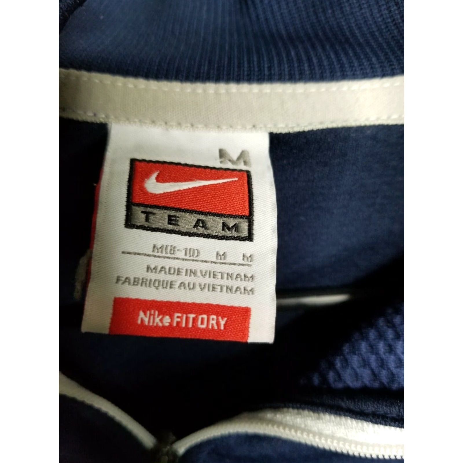 Nike VINTAGE Nike BYU Womens M Sweater Quarter Zip 1/4 Zip Mock Neck Pullover Swoosh Blue Size M / US 6-8 / IT 42-44 - 4 Thumbnail