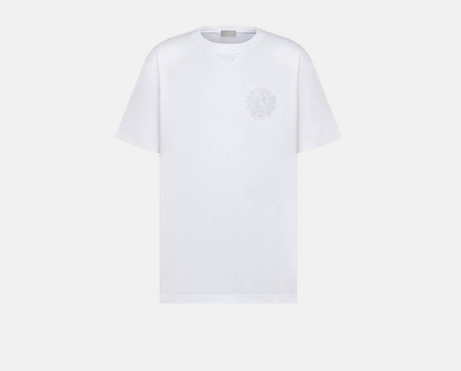 o1w1db11123 Cd Étoile Embroider Relaxed-Fit T-Shirt in White
