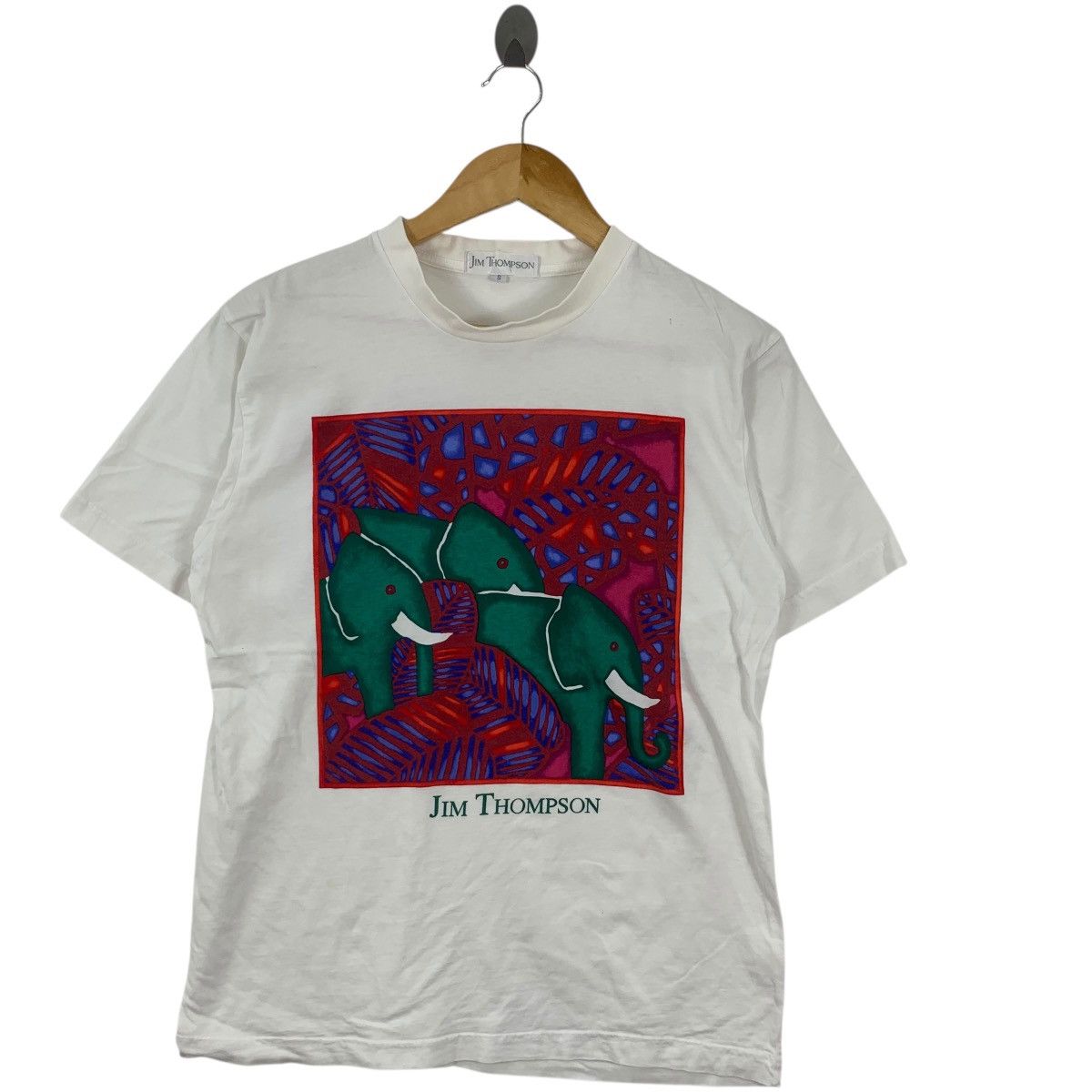 Jim Thompson Vintage JIM THOMPSON ARTWORK Elephant In The Wood Tee Shirt Size S / US 4 / IT 40 - 5 Thumbnail