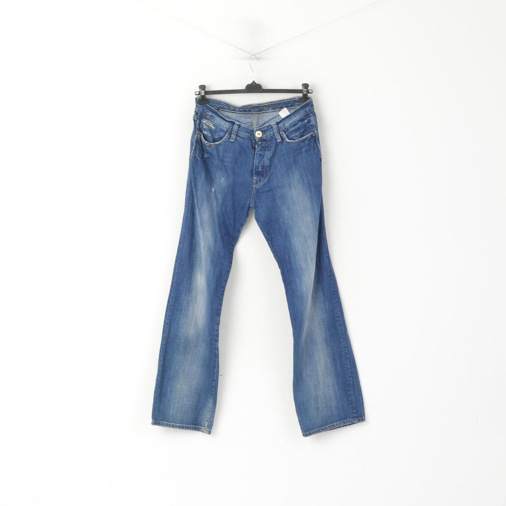 G-Star G-Star Raw Men 32 Jeans Trousers Blue Denim Cotton 2948 Size US 32 / EU 48 - 2 Thumbnail