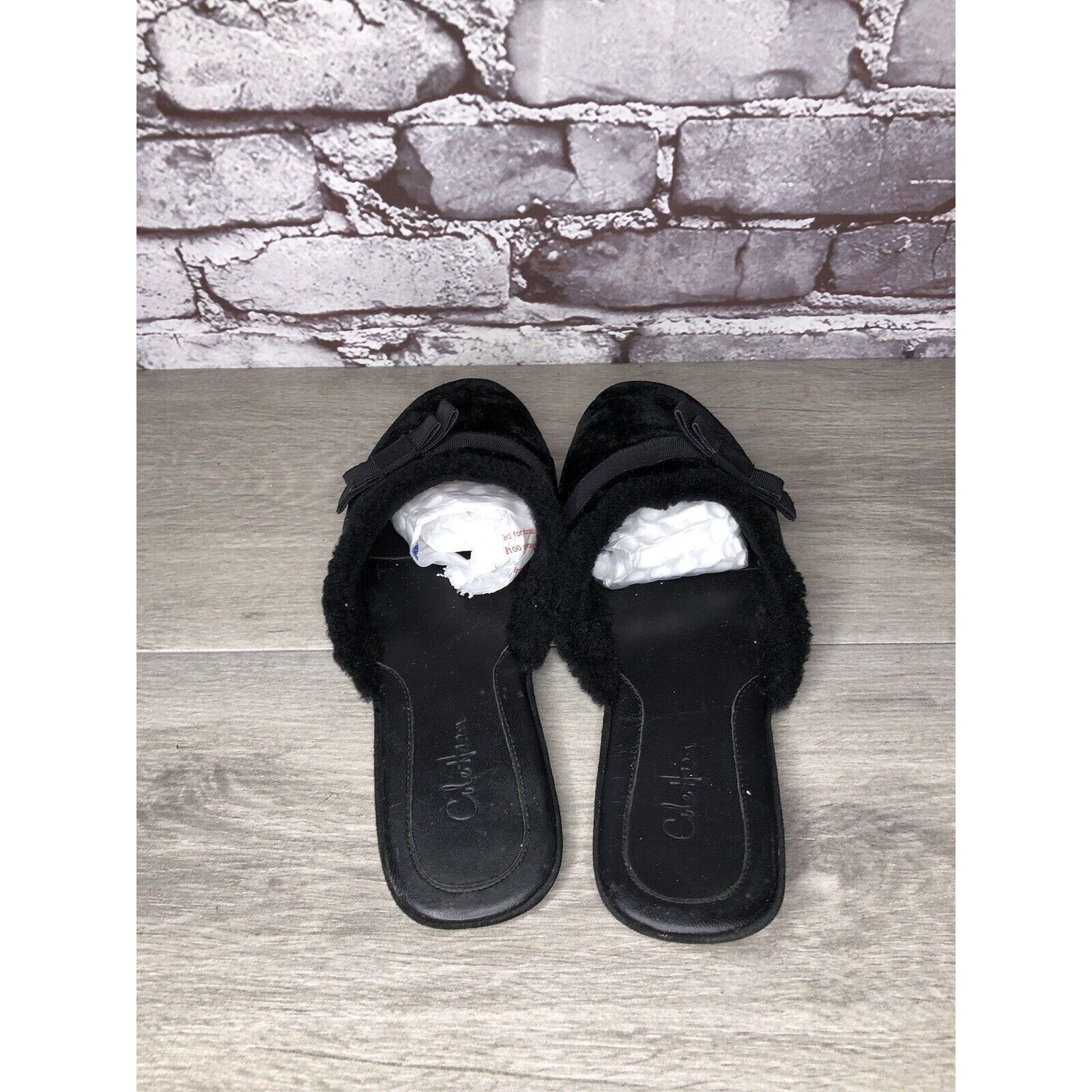 Cole Haan Cole Haan Black Velvet Leather Bow Casual Mules Flats Women Size US 8 / IT 38 - 3 Thumbnail