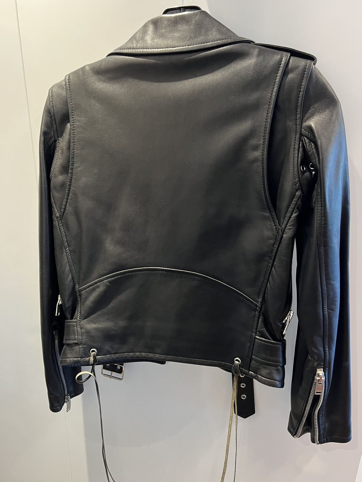 Saint Laurent Paris 🔥$7.6K VALUE🔥 Black Leather Biker Jacket Size XS / US 0-2 / IT 36-38 - 2 Thumbnail
