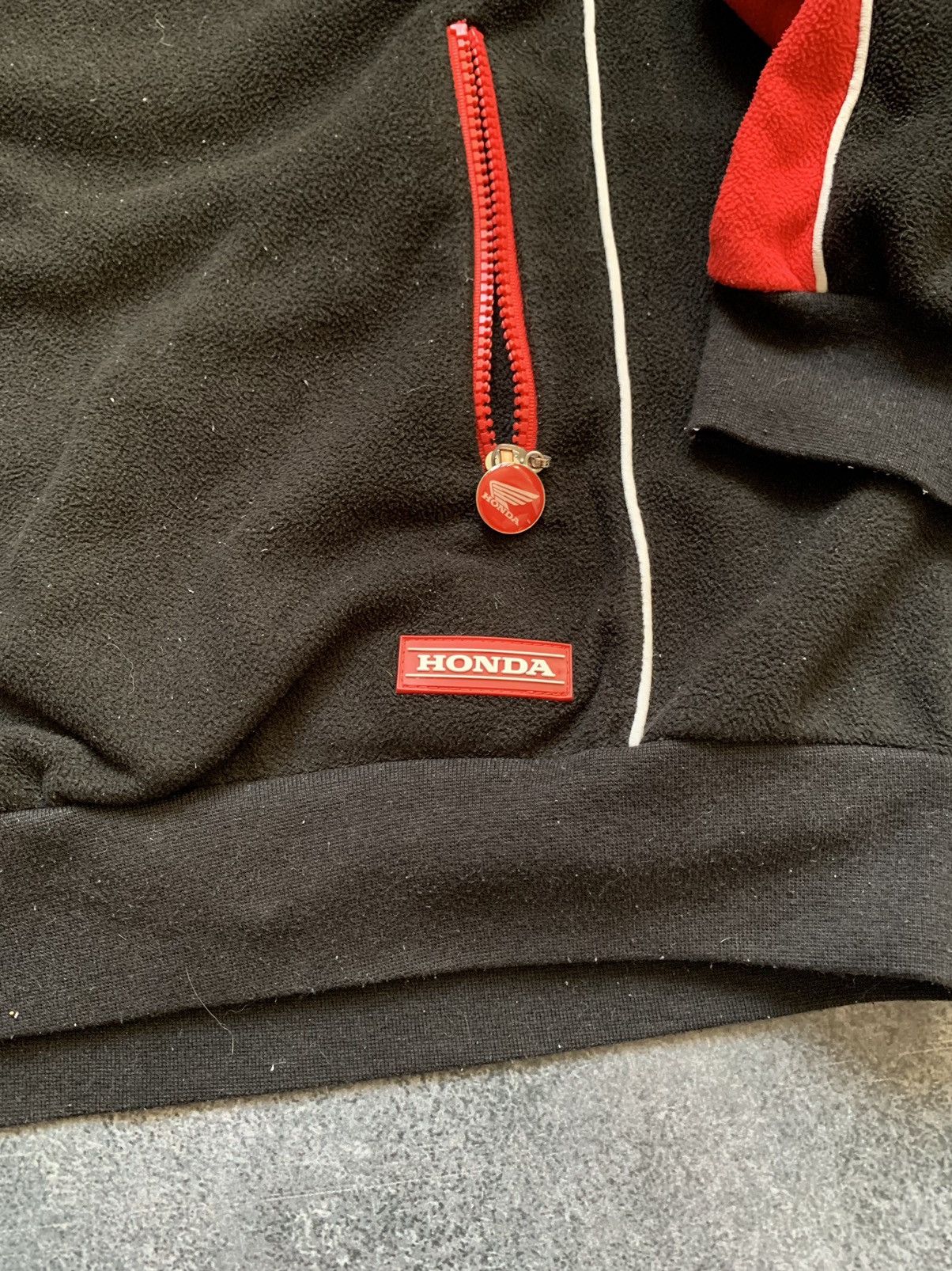 Honda × Vintage Vintage Honda Racing Distressed Fleece Jacket World Racing Size US XL / EU 56 / 4 - 8 Thumbnail