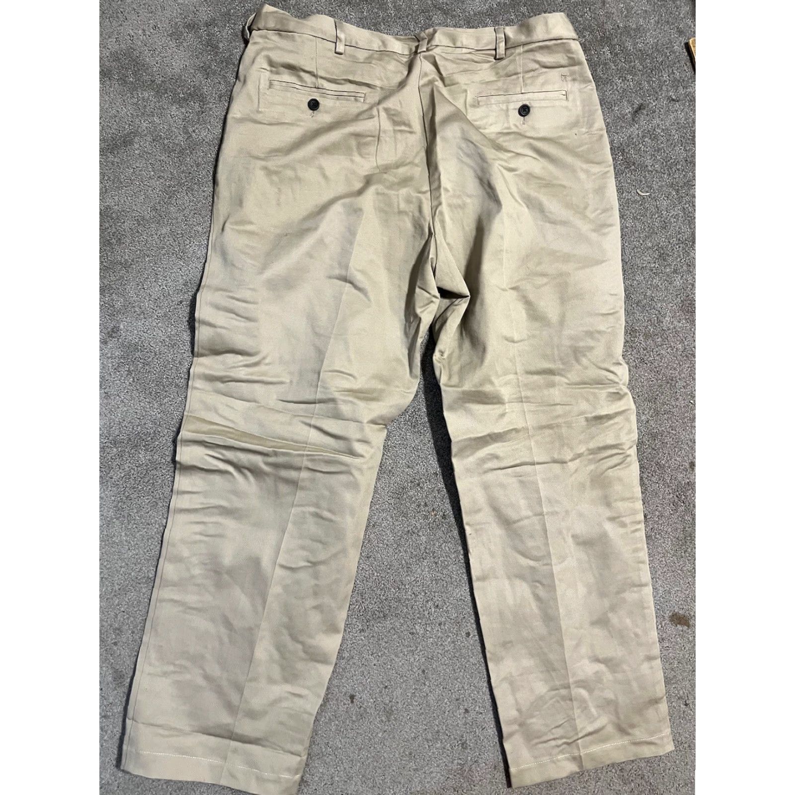 Haggar Haggar Beige Flat Front Mens Dress Pants 38x32 Classic Fit Cotton Pants Regular Men Beige Flat Front Dress Pants Cr? Size US 38 / EU 54 - 3 Thumbnail