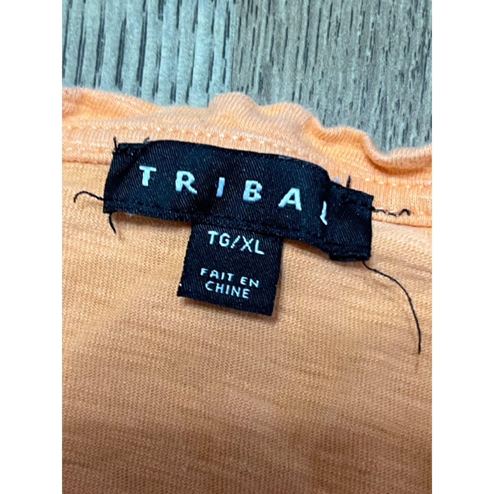 Vintage Tribal Shirt Women XL Orange Pineapple Print T-Shirt Short Sleeve Pullover Casual Basic Size XL / US 12-14 / IT 48-50 - 6 Thumbnail