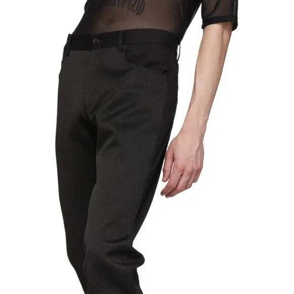 Yang Li Yang Li 5 Pocket Contrast Trousers Size 46 US 30 S Mens Bla Size US 30 / EU 46 - 13 Thumbnail