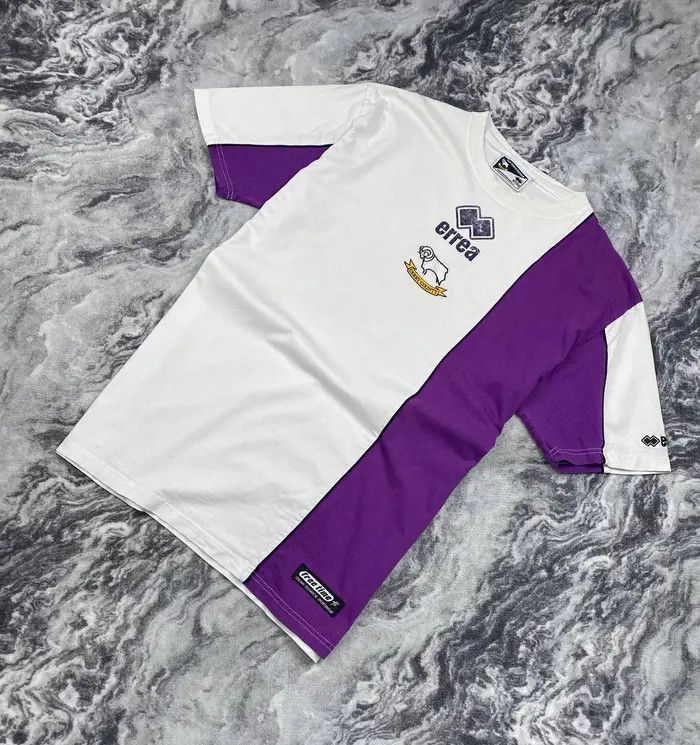 Errea Vintage Errea Derby County Training T Shirt 2001 2003 Socer Size US XXL / EU 58 / 5 - 1 Thumbnail