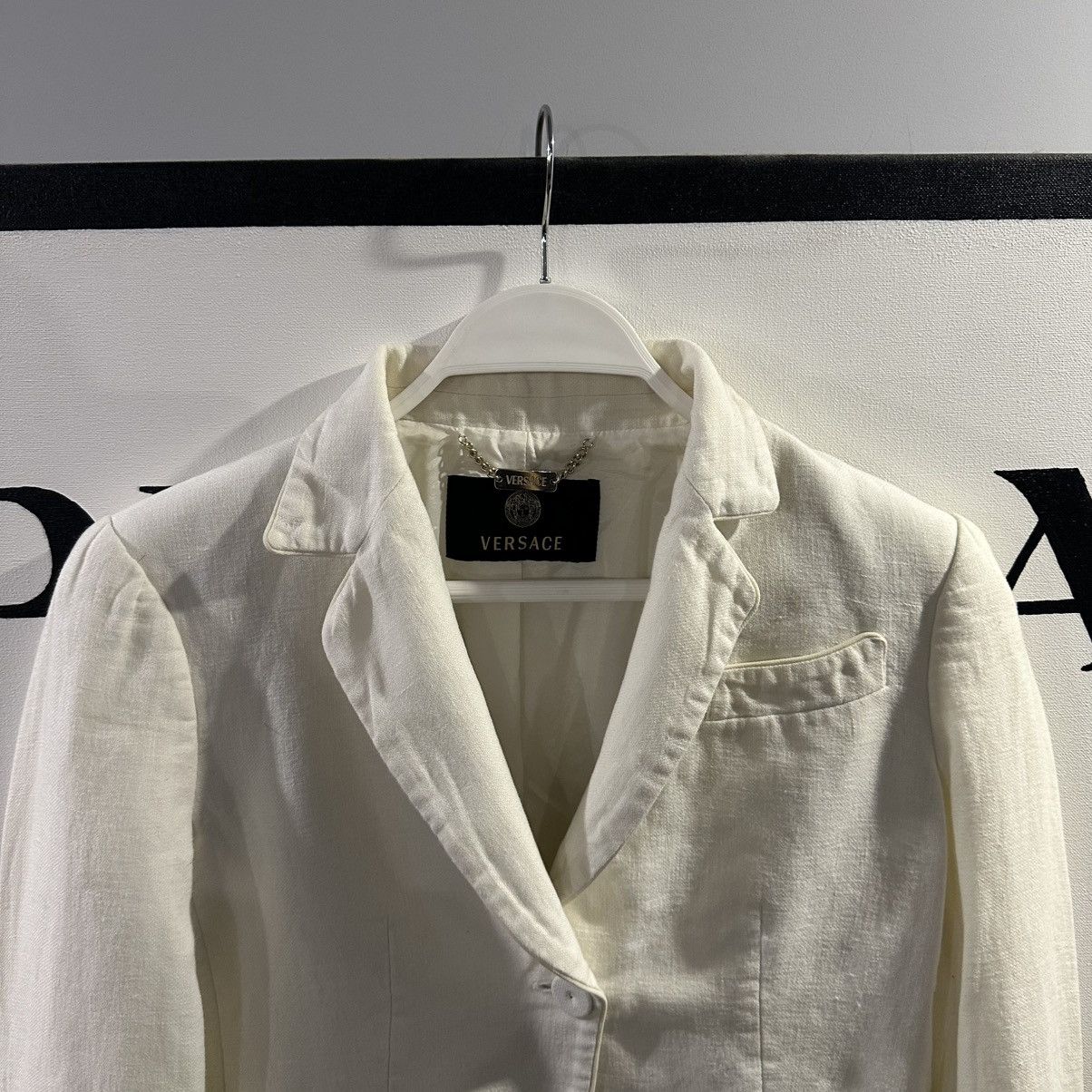 Versace Gianni Versace Women’s White Linen Blazer Size 42 Size M / US 6-8 / IT 42-44 - 5 Thumbnail