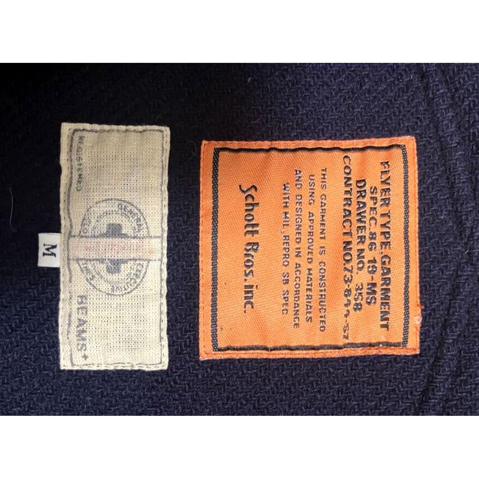Schott Schott BEAMS Collaboration Navy Melton Wool CPO Jacket Size M Men's Jacket Navy Melton Wool CPO Blazer Size 40R - 3 Thumbnail