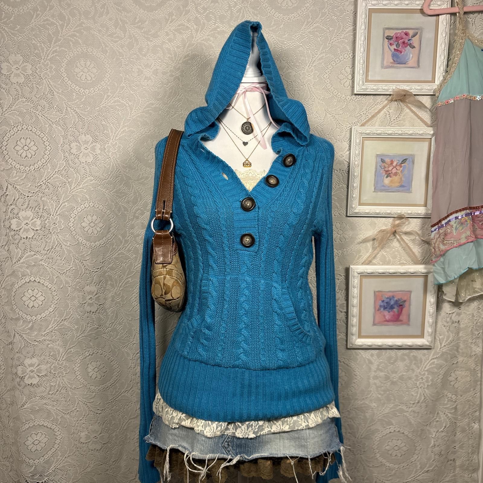 Aeropostale y2k vintage aeropostale cable knit sweater Size M / US 6-8 / IT 42-44 - 1 Thumbnail
