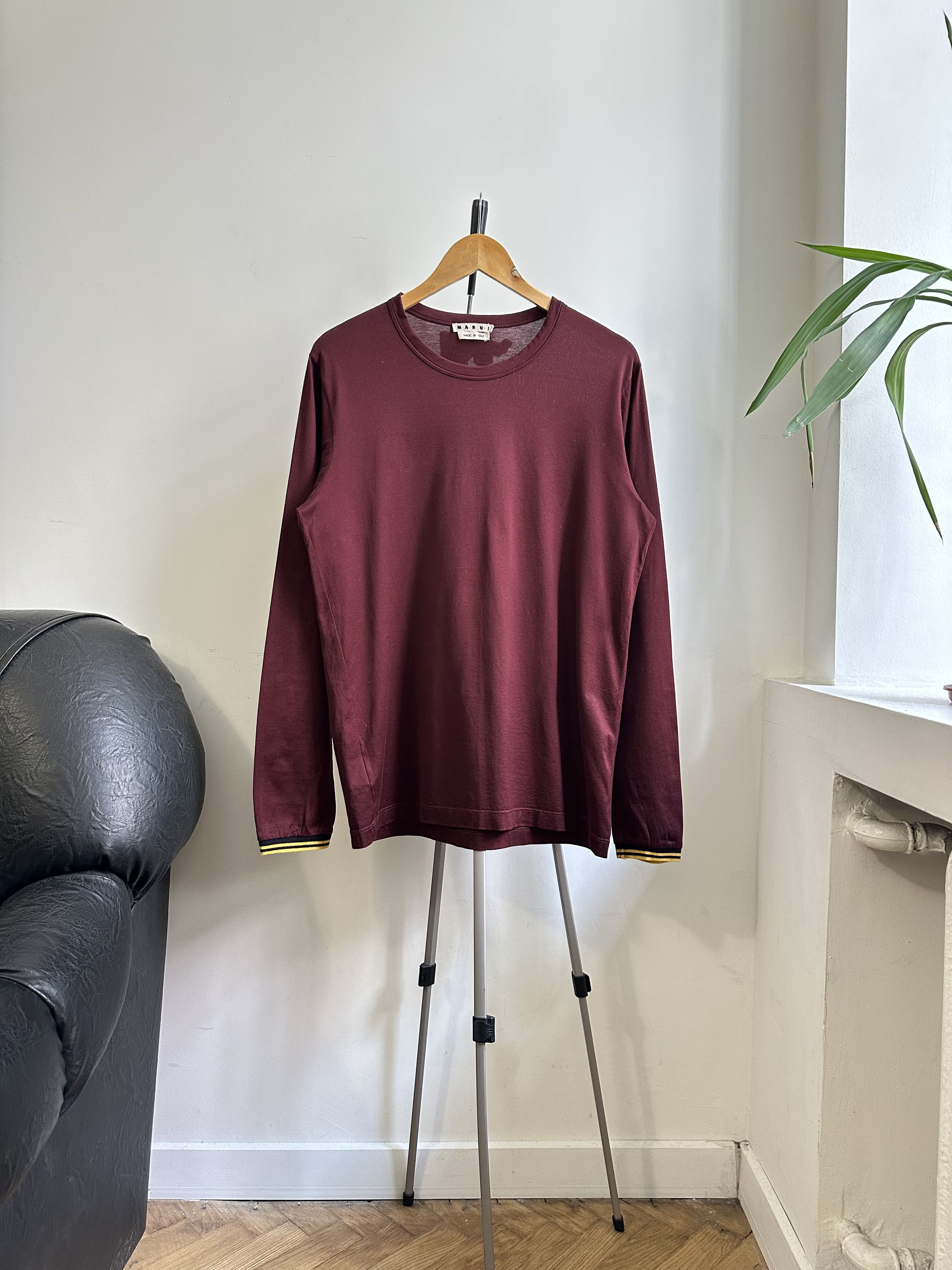 Marni Marni Burgundi Long Sleeve Made In Italy Size US M / EU 48-50 / 2 - 2 Thumbnail