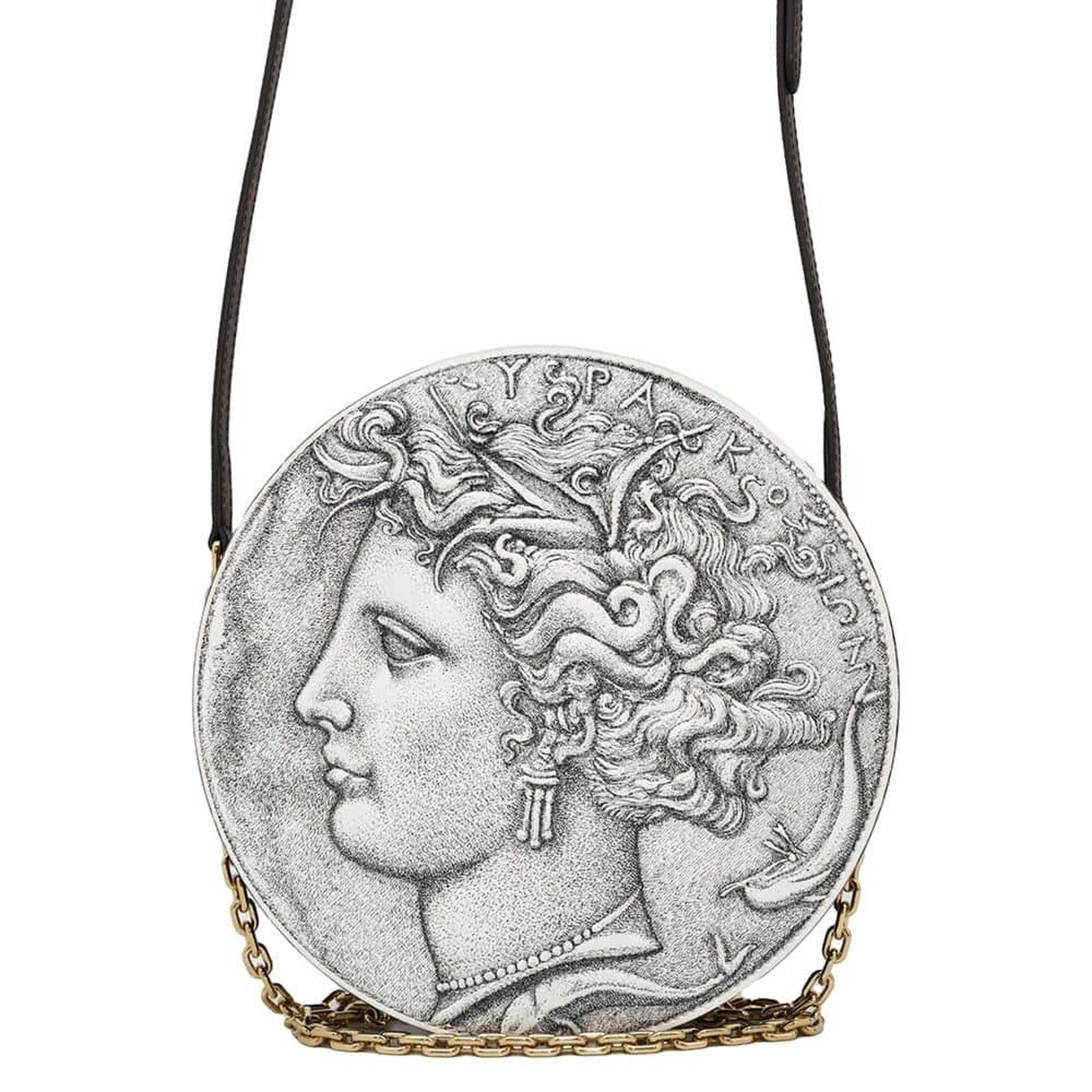 Louis Vuitton Shoulder Bag Monogram Fornasetti Face Pochette M80920 2Way White in Red, Women's