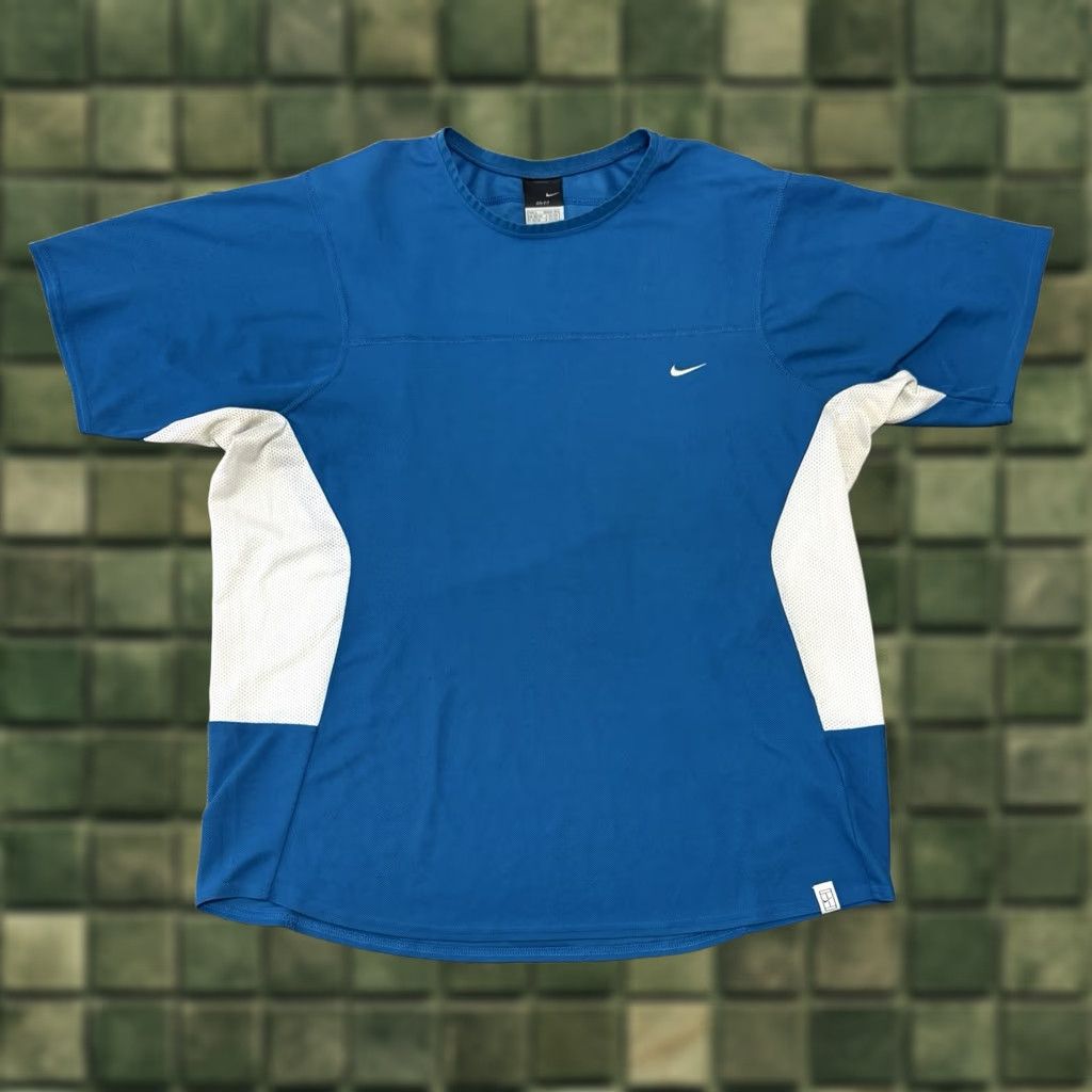 Nike VINTAGE Nike Jersey Tennis Agassi Style Mens L Blue White Shirt Size US L / EU 52-54 / 3 - 1 Thumbnail