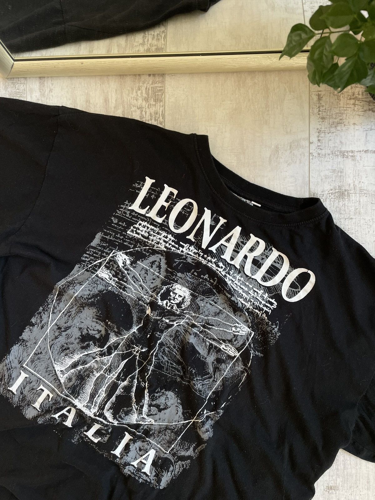 Vintage Vintage Leonardo Da Vinci 90’s Over Print T-Shirt Art Italia Size US XL / EU 56 / 4 - 3 Thumbnail