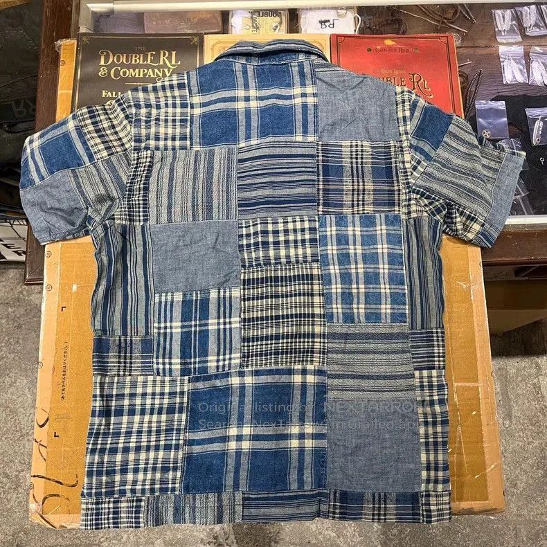 RRL Ralph Lauren RRL Patchwork Short Sleeve Shirt. Size US M / EU 48-50 / 2 - 2 Thumbnail